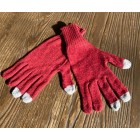 Gloves Alpaca - Red with Tips